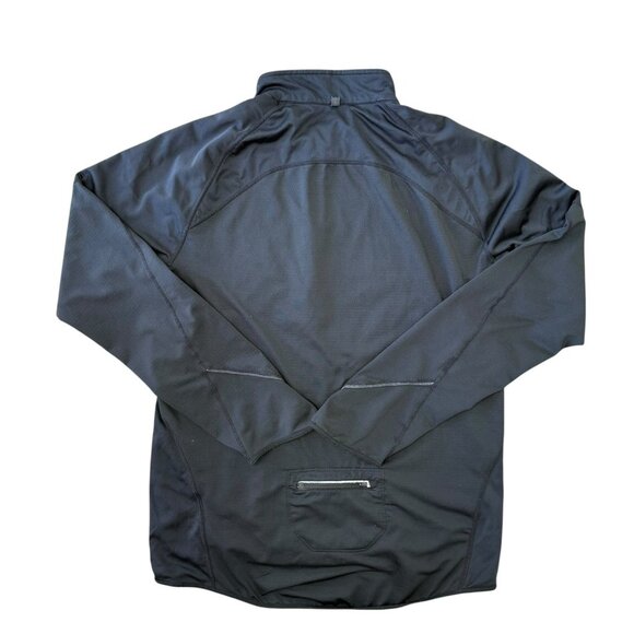 Nike Running Jacket Pullover Mens Medium 1/2 Zip Running Stretch Dri-Fit  Black - Picture 3 of 9